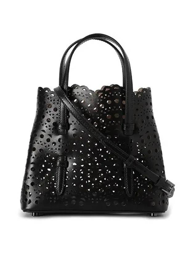 Mina 20 Vienne Wave Lux Calfskin Tote Bag Black - ALAIA - BALAAN 6