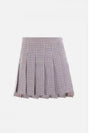 Women's Check Pattern Cotton Blend Pleats Skirt Red - THOM BROWNE - BALAAN 2