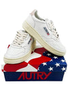 Medalist Pink Tab Leather Low Top Sneakers White - AUTRY - BALAAN 7