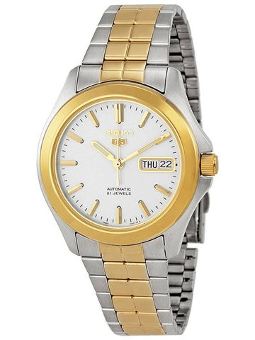 Seiko 5 Automatic Silver Dial Two-tone Men's Watch SNKK94 - SEIKO - BALAAN 1