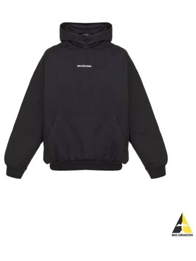 Logo Print Hoodie Black - BALENCIAGA - BALAAN 2