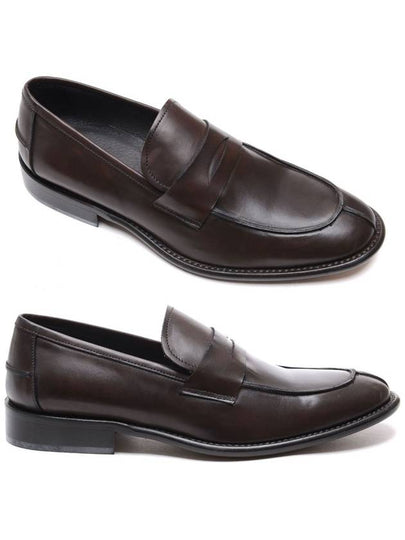 Casual Calfskin Leather Loafers Brown - SEVENTY - BALAAN 2