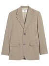 Oversized Blazer Jacket Beige - AMI - BALAAN 2