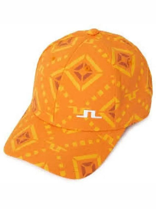 Layla Print Ball Cap Orange Diamond Logo - J.LINDEBERG - BALAAN 2