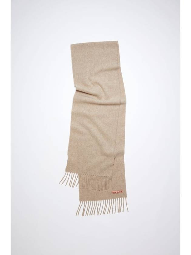 Wool Fringe Muffler Oatmeal Melange - ACNE STUDIOS - BALAAN.