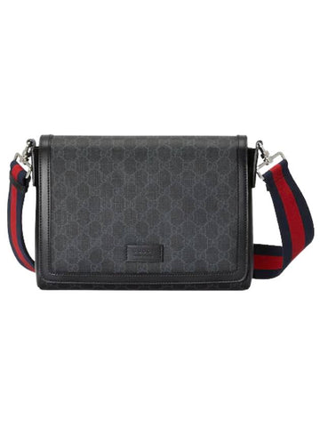 GG Supreme Canvas Cross Bag Black - GUCCI - BALAAN 1