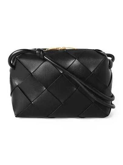 Cassette Intrecciato Small Cross Bag Black - BOTTEGA VENETA - BALAAN 2