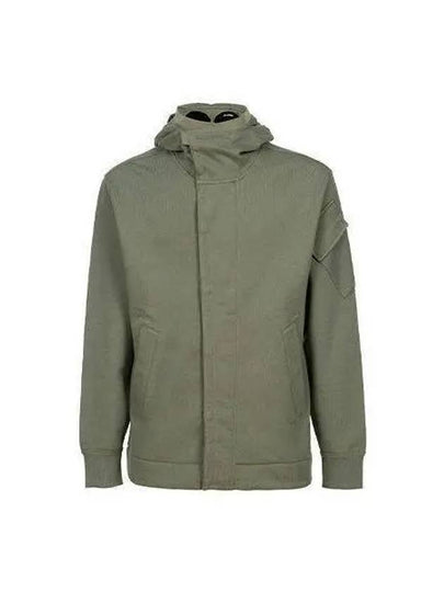 CP Company Diagonal Raise Fleece Goggles Hooded Jacket Khaki 13CMSS055A 005086W - CP COMPANY - BALAAN 1