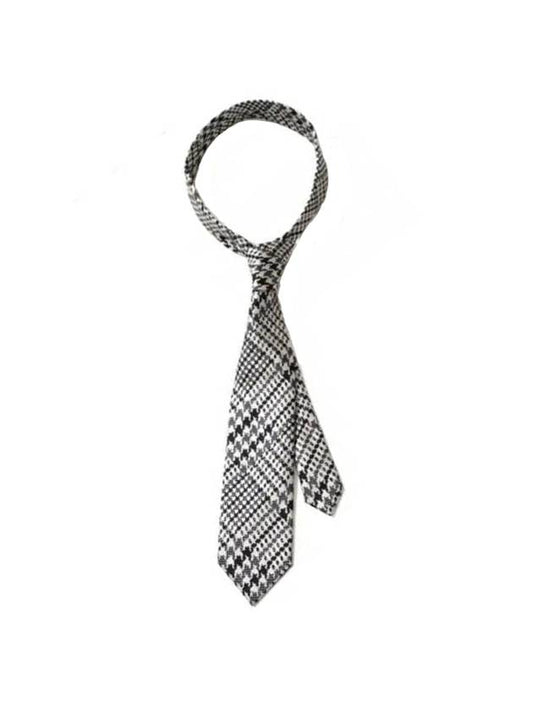 Men's Pattern Silk Tie White Black - TOM FORD - BALAAN 1