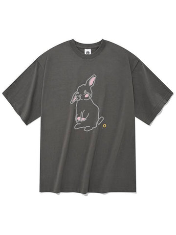 Rabbit Short Sleeve T Shirt Gray - RADINEO - BALAAN 1