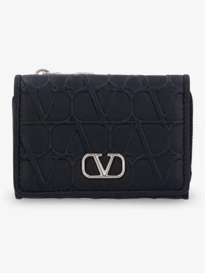 Towal Iconograph Tri Fold Wallet Black 4W2P0Z36IQU0NO - VALENTINO - BALAAN 2