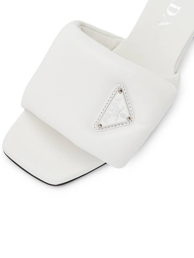 Soft Padded Nappa Sandals Heel White - PRADA - BALAAN 8