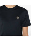 Logo Patch Short Sleeves T-Shirt Navy - STONE ISLAND - BALAAN 6