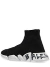 Speed ​​2.0 Graffiti Knit High Top Sneakers Black - BALENCIAGA - BALAAN 3