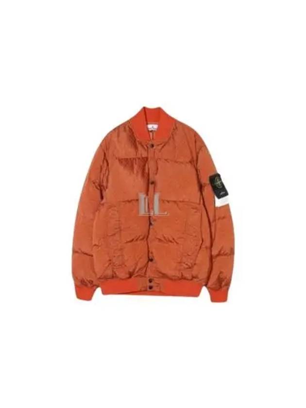 Macro Ripstop Nylon Metal Down Jacket Orange - STONE ISLAND - BALAAN 2