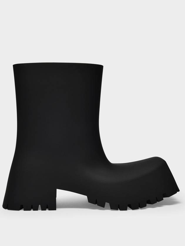 Square Toe Rubber Rain Boots Black - BALENCIAGA - BALAAN 2