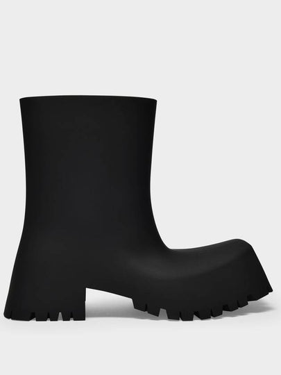 Square Toe Rubber Rain Boots Black - BALENCIAGA - BALAAN 2