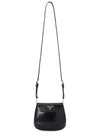 Cleo Brushed Leather Mini Shoulder Bag Black - PRADA - BALAAN 9