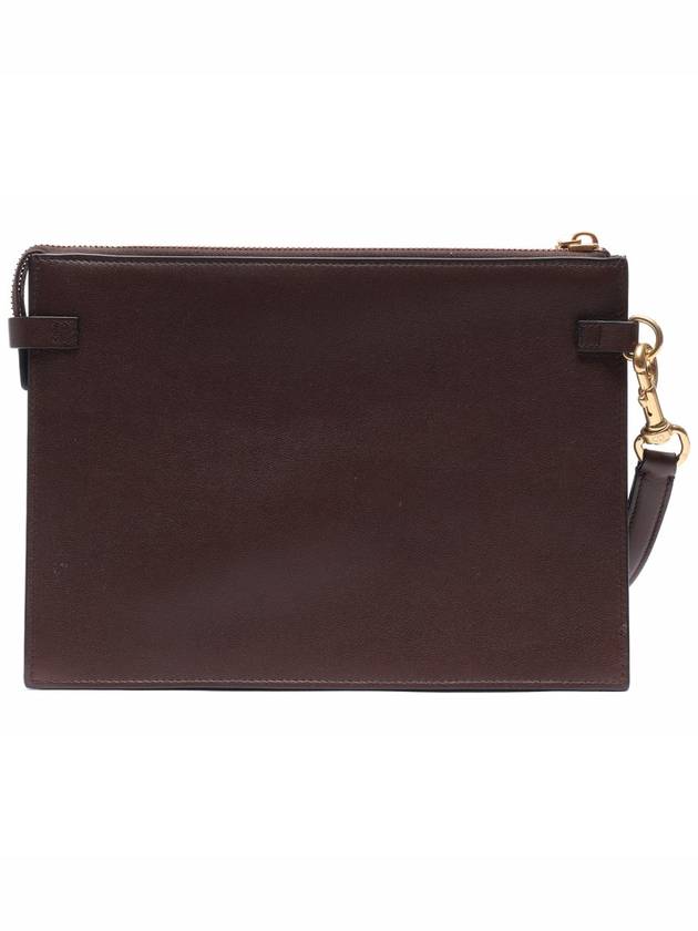 V Logo Signature Clutch Bag Brown - VALENTINO - BALAAN 5