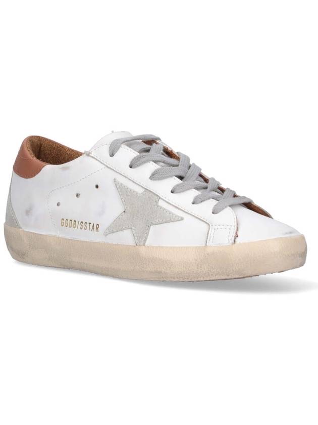 Brown Tab Superstar Classic Low Top Sneakers White - GOLDEN GOOSE - BALAAN 3