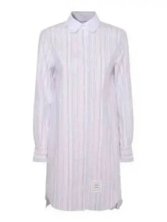 Pleated back stripe Oxford dress FDSD95C F0272 996 - THOM BROWNE - BALAAN 2