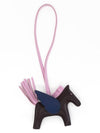 Rodeo Pegasus PM Bag Charm Milo Swift Rouge Cellier Blue Sapphire Mauve Silvestre - HERMES - BALAAN 5