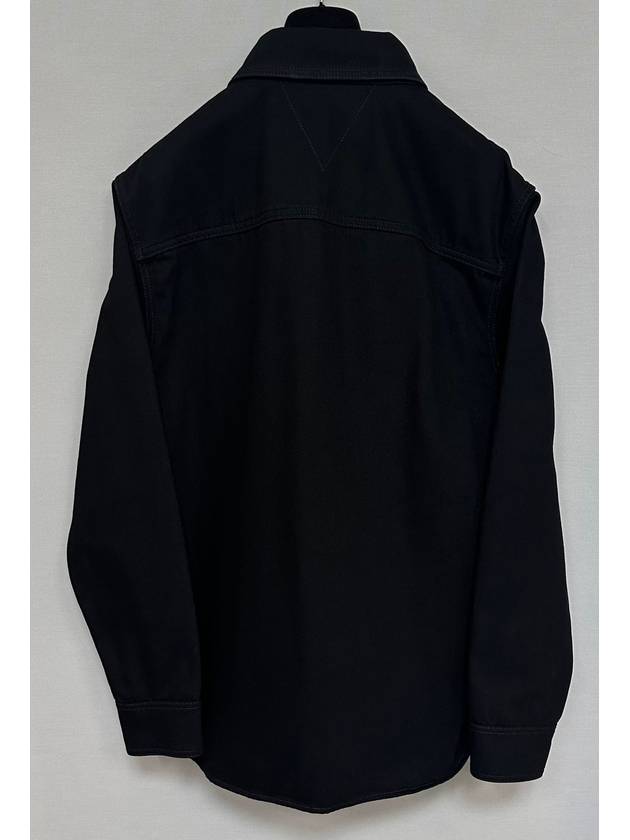 Chest Pocket Black Denim Shirt 50 - BOTTEGA VENETA - BALAAN 4