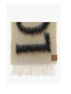 Logo Fringe Wool Mohair Scarf Camel - LOEWE - BALAAN 5