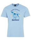 Loyal Dog Print Short Sleeve T-Shirt Blue - BARBOUR - BALAAN 2