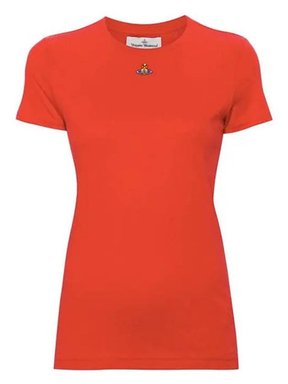 Embroided ORB Peru Short Sleeve T-Shirt Red - VIVIENNE WESTWOOD - BALAAN 2