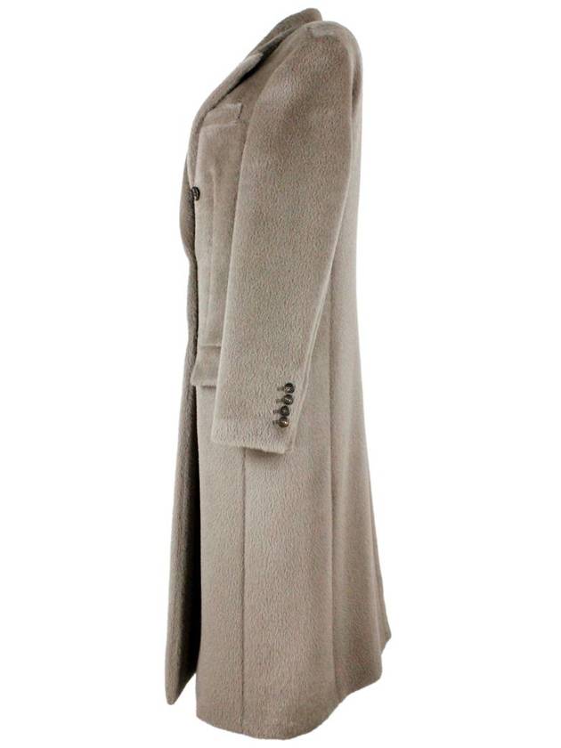 Alpaca Double Shearling Coat Beige - BRUNELLO CUCINELLI - BALAAN 3