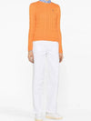 Embroidered Logo Pony Cable Knit Top Orange - POLO RALPH LAUREN - BALAAN 4