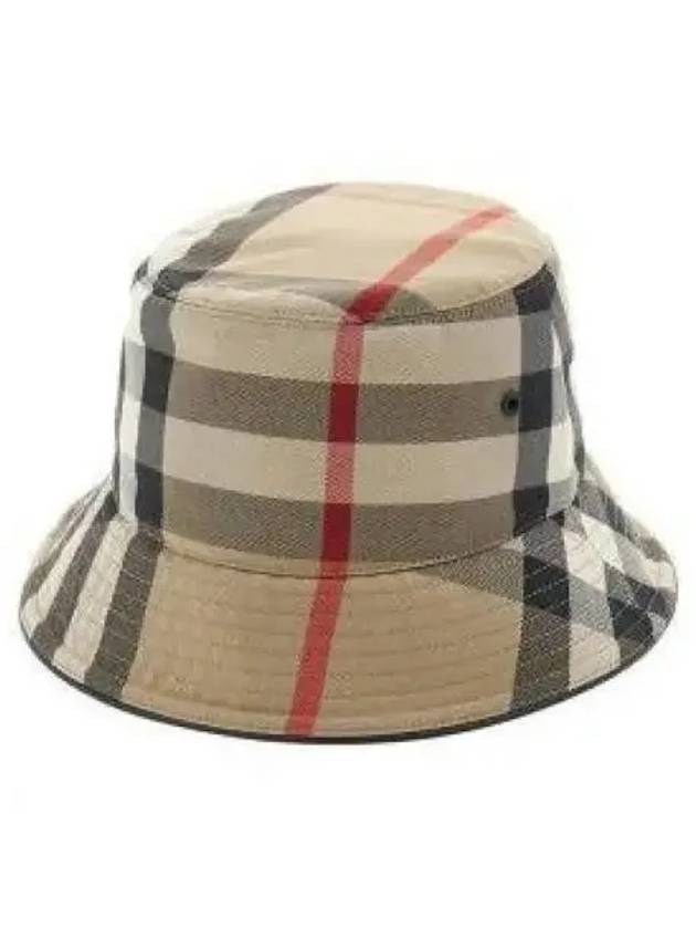 Check Pattern Cotton Bucket Hat Beige - BURBERRY - BALAAN 2