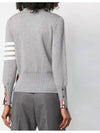 4-Bar Milano Stitch Crew Neck Knit Top Light Grey - THOM BROWNE - BALAAN 4