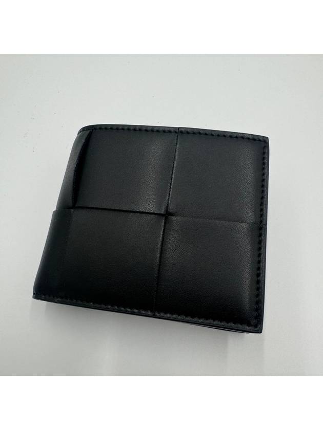 Intrecciato Coin Pocket Half Wallet Black - BOTTEGA VENETA - BALAAN 6