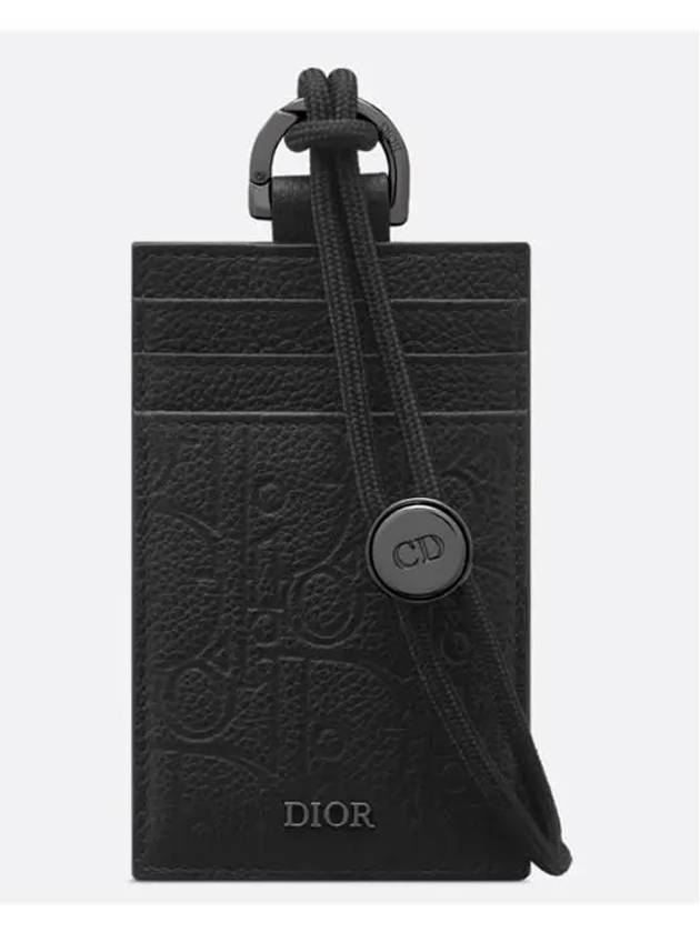 Vertical Gravity Leather Card Wallet Black - DIOR - BALAAN 2