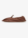 Women's Punterra Leather Ballerina Chestnut - HEREU - BALAAN 2