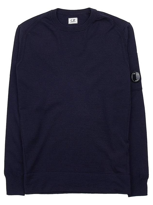 Lens Wappen Wool Knit Top Navy - CP COMPANY - BALAAN 10