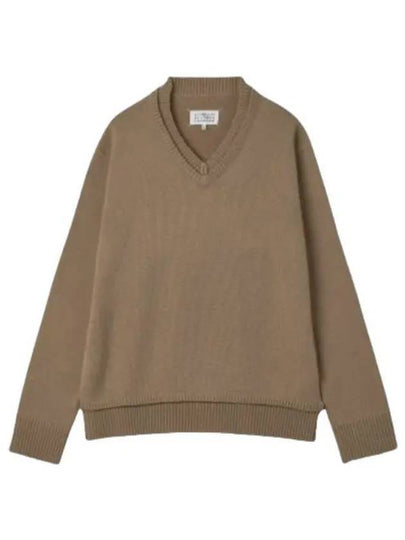 Men's 4 Stitch Elbow Patch Knit Top Beige - MAISON MARGIELA - BALAAN 2