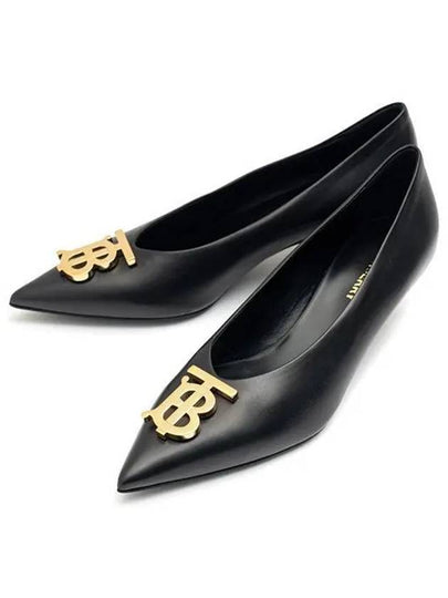 Women s TB Monogram Point Toe Pumps Heel Black - BURBERRY - BALAAN 2