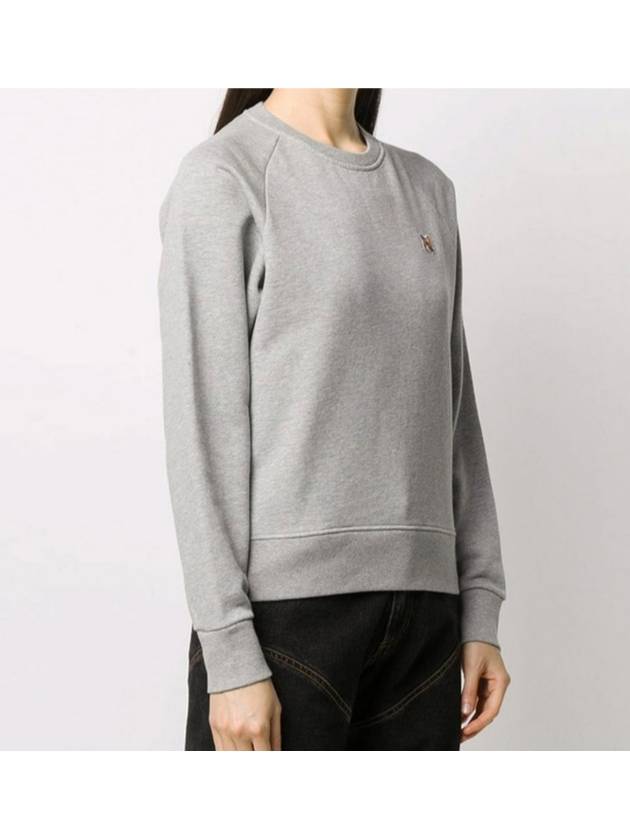 Fox Head Patch Adjusted Sweatshirt Grey Melange - MAISON KITSUNE - BALAAN 3