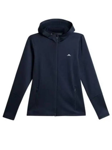 Women's Aerial Zip Up Hoodie Navy - J.LINDEBERG - BALAAN 1