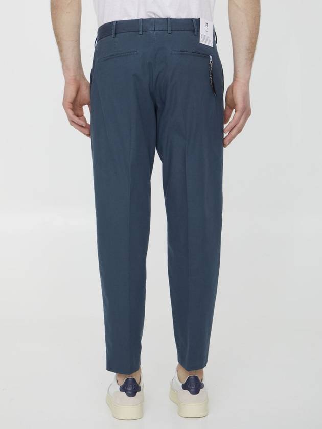 Blue Cotton Trousers - PT TORINO - BALAAN 4