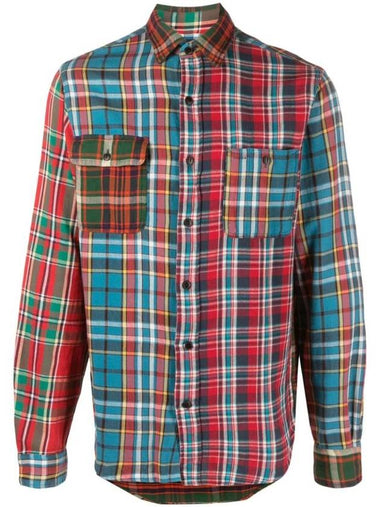 Patchwork Plaid Check Shirt 710916756 - POLO RALPH LAUREN - BALAAN 1