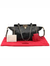 Black Calfskin Gold Plated Small Rockstud Shopper 2WAY - VALENTINO - BALAAN 2