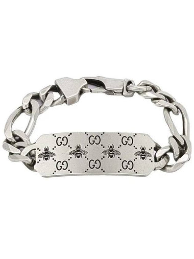 GG Bee Engraved Bracelet YBA728264001 Silver - GUCCI - BALAAN 1