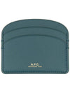 Demi Lune Card Wallet Butt Dark Green - A.P.C. - BALAAN 1