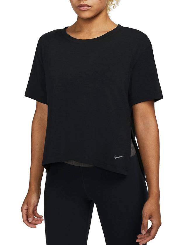 Yoga Dry Fit Short Sleeve T Shirt Black - NIKE - BALAAN 2