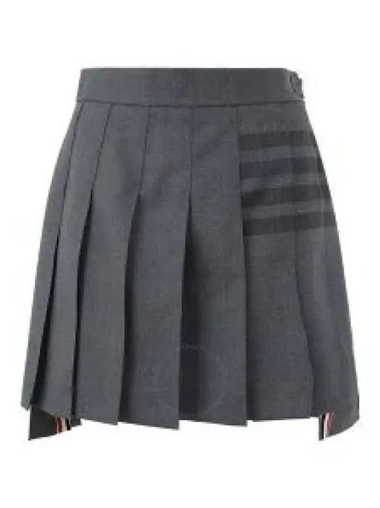 Women's 4 Bar Stripe Pleats Skirt Grey - THOM BROWNE - BALAAN 2