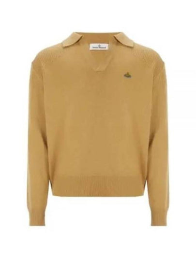 Football Polo Wool Knit Top Beige - VIVIENNE WESTWOOD - BALAAN 2